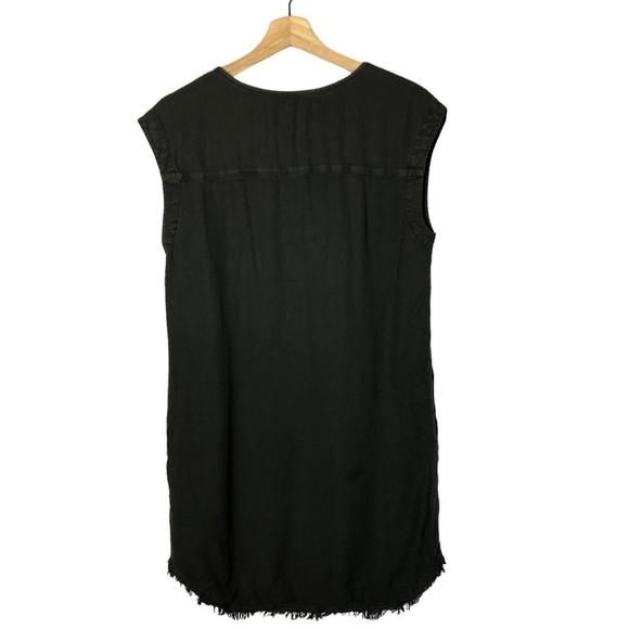 Splendid Crosshatch Dark Gray Fringe Hem Mini Dress XS - Picture 3 of 7